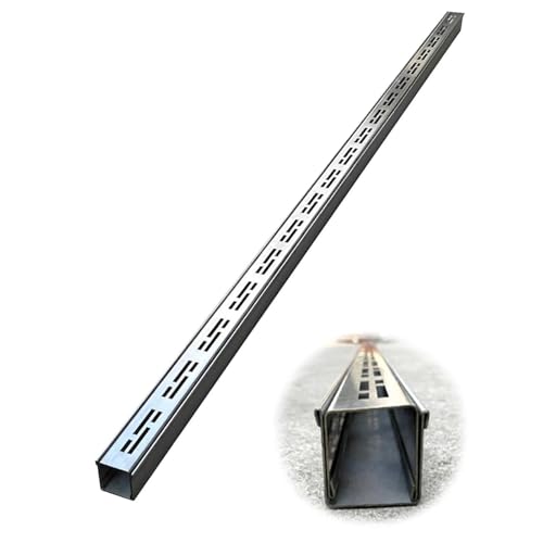 Kit di drenaggio Esterno in Acciaio Inox con canaletta - Sistema di drenaggio Rettangolare Sottile con Tubo di grondaia e Griglie per patii, terrazze, Giardini e Aree Esterne