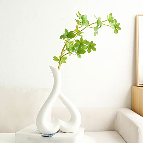 Vase en céramique blanche stable pour sublimer vos bouquets sans risque de chute - 4