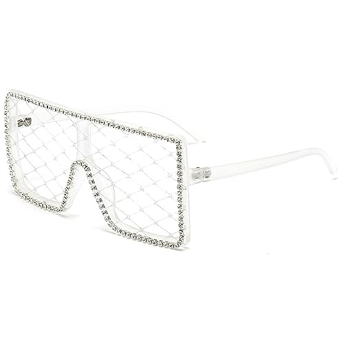 Oversized Rhinestone bling Sunglasses for Women Fashion Lace lens Square Diamond Sunglasses Sexy Lady Party Eyewear4