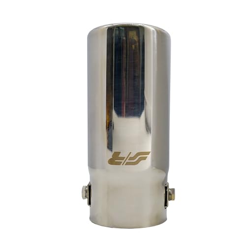 Cola de escape deportiva de acero inoxidable redonda de 63mm para tubo de 58mm 5