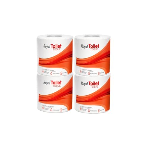 Image of Royal Toilet Tissue Paper Roll | 1200 Pulls (300 x 4 Rolls) | Tissue Paper Roll, Toilet Paper Roll 2-Ply Soft & Strong Bathroom Tissue | Highly Absorbent & Hygienic Toilet Paper
