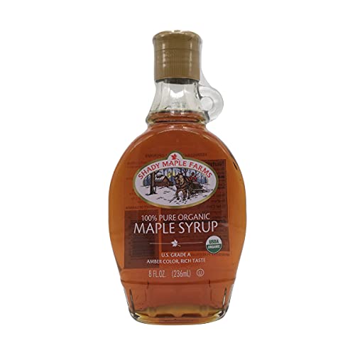 Shady Maple Farms Maple Syrup, Og, Gr A, Dk, Gl, 8-Ounce