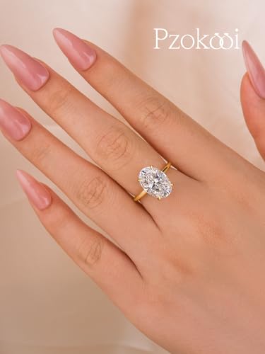 1.5ct/5.5ct Oval Cut Engagement Ring for Women,Cubic Zirconia Promise Ring in Sterling Silver4
