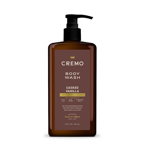 Cremo Rich-Lathering Casked Vanilla Body Wash for Men 32 Fl Oz