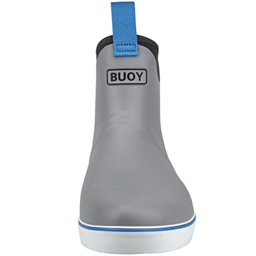 Image of Buoy Boots Men's Waterproof Rubber Fishing & Deck Boots, Ankle Rain Boots | Rubber Construction, Neoprene Lining, EVA Foam Insole, Slip-Resistant Non-Marking Outsole for Fishing, Boating & Wet Decks