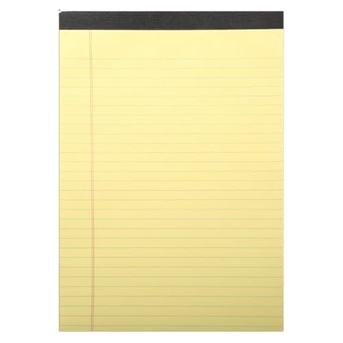 4本 切り取り メモ パッド ノート 付箋 付箋 罫線 書き込み メモ 学生 メモ帳 学校 メモ パッド 小 リーガル パッド 小 メモ帳 学校 書き込み パッド リーガル メモ帳 A5/A4 (イエロー,A4:214*295MM)
