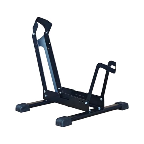 Soporte de acero en L para mantenimiento de bicicleta con base antideslizante