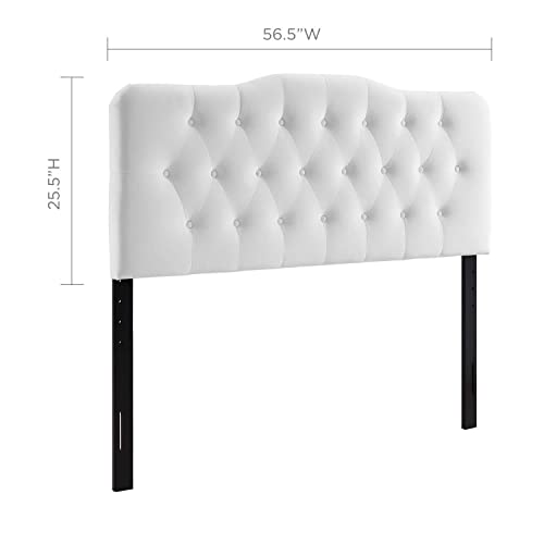 Modway Annabel Diamond Tufted Performance Velvet Full Headboard In White #TOP6
