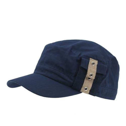 Image of The Vintage Year Heavy Stitching Washed Cotton Cadet Hat - Durable Military Baseball Cap for Men & Women, Outdoor Casual Wear