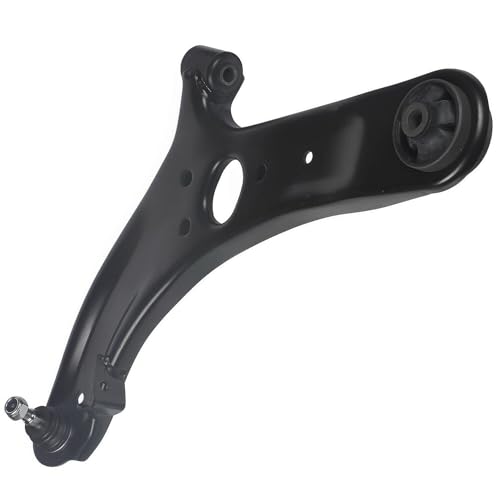 Image of Detroit Axle - 8pc Front End Suspension Kit for Hyundai 2012-2017 Accent, 2 Lower Control Arms with Ball Joint Assembly 4 Inner Outer Tie Rod End Links 2 Boots 2013 2014 2015 2016 Replacement