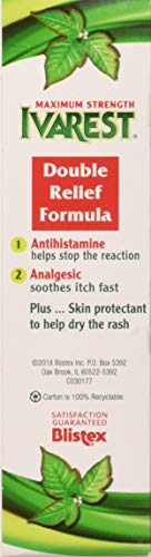 Image of Ivarest Poison Ivy Itch Cream, 2 Ounces, Poison Ivy Cream, Max Strength Poison Ivy Relief, Poison Ivy Treatment, Poison Oak, Insect Bite Relief, Fast-Acting Itch Relief, Anti-Itch, Medicated, 1 Pack