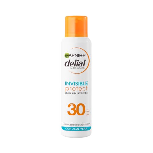 Protege tu piel con la bruma invisible de Garnier. FPS 30 y aloe vera para una protección total. Su acabado es ultraligero, no pegajoso y se absorbe al instante. Ideal para todo tipo de climas, resistente al agua y refrescante.