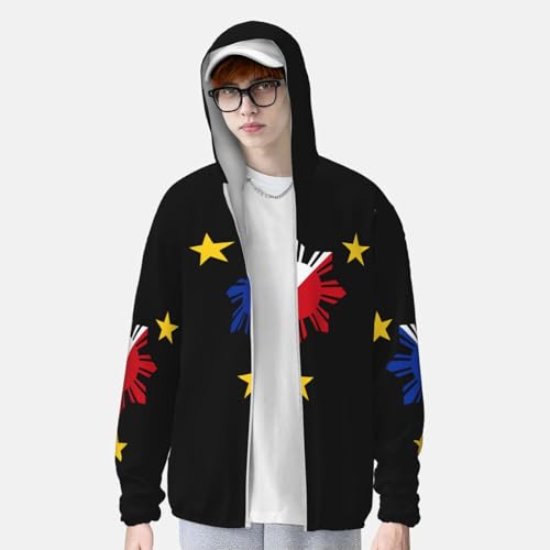 3 Stars And Sun Filipino Philippines Flag Sun Protection Hoodies Men Upf 50+ Hoodie Unisex Long Sleeve Hoodie2