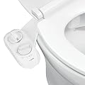 LUXE Bidet NEO 185 Plus - Patented Bidet Attachment for Toilet Seat, Innovative Hinges to Clean, Slide-in Easy Install, Advanced 360° Self-Clean, Dual Nozzles, Feminine & Rear Wash (White)
