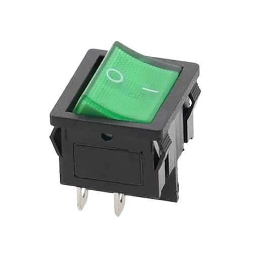 Interrupteur à bascule KCD5 21x24 mm à LED verte pour vos montages électriques 250V