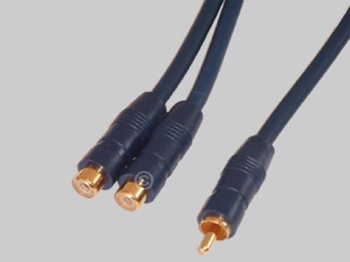 Goobay Cinch Audio cable de conexión [1x Cinch-Stecker, Cinch-macho - 2x Cinch-Stecker, Cinch