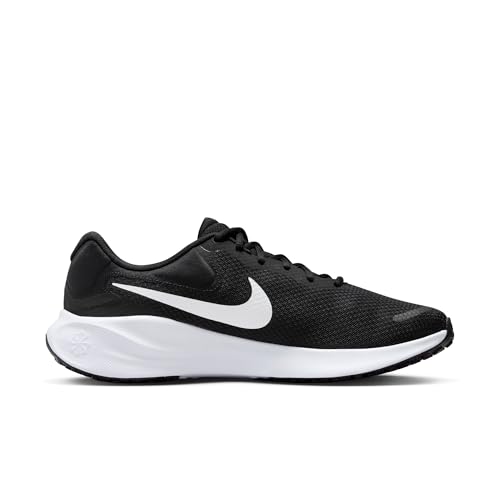 Nike Revolution 7 Straßenlaufschuh für Herren, Black/White, FB2207-001, 46 EU (12 US)