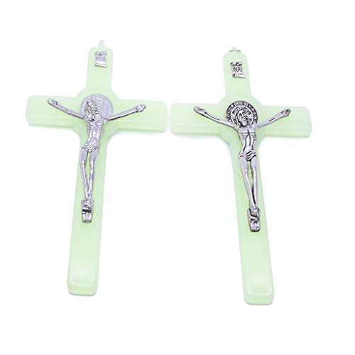 KOUJING Christus Jezus Kruis lichtgevende gloed in de donkere hanger kruisbeeld ornamenten charmes - Image 7
