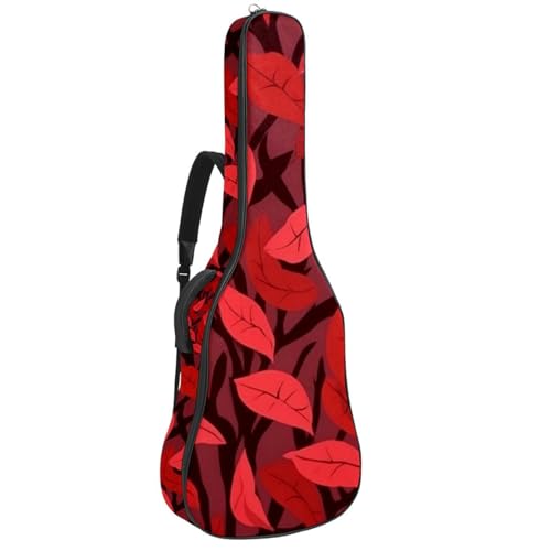 Sac pour guitare grand modèle contre la pluie et les chocs à motif feuilles
