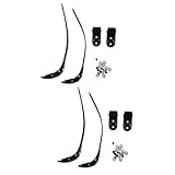 POPETPOP 4sets Roller Skate Shoes Buckles Strap Belts for Inline Skating Fit Screws and Nuts Portable Skating Accessories Black