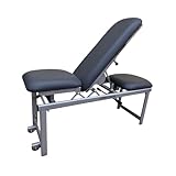 Sport-Thieme Trainingsbank MED | Variabel einstellbare Multifunktionsbank, 10-Fach Rückenlehne, Rollen | Ohne Ablage | Dunkelgrau Silbergrau Metall | 130 kg Belastung 104x33x47 cm