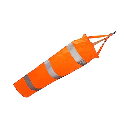 Happyyami Rip-Stop Windsock for Outdoor Use Fluorescent Wind Indicator with Reflective Belt 0.8m Tall