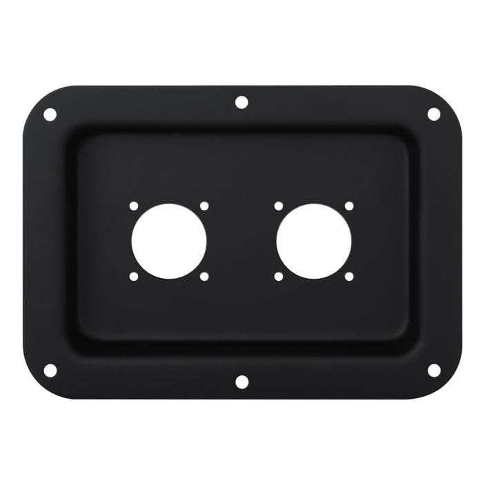Penn Elcom Large Black Dish | Steel Panel Punched for 2 x G-Serie...