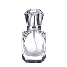 30ML/1oz Empty Clear Glass Perfume Spray Bottle with Crystal Lid Portable Cosmetic Travel Container Jars Vial Fragrance Fine Mist Spray Bottle Perfume Dispenser