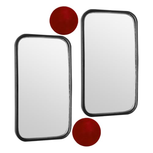 DUSCOKE 2PCS Rectangular Car Blind Spot Mirror, 3.5\" x 2\" 360Â° Rotate Adjustable Convex Wide Angle Mirrors Car Side Mirror, HD Glass Auto Safety Rear View Mirrors for Truck SUV Cars (Rectangle/Black)