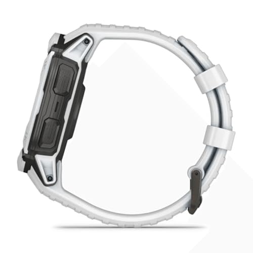 Image of Garmin Instinct 2X Solar, Large Rugged GPS Smartwatch, Built-in Sports Apps and Health Monitoring, Solar Charging and Ultratough Design Features, Whitestone