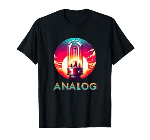 Vacuum Tube Amp - Camiseta analógica vintage de los años 80 para hombre Camiseta