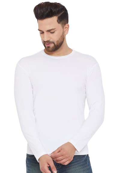 Image of London Crew Round Neck Full Sleeve Regular Fit Casual Cotton Plain Solid Tshirt for Men Full-Solid-23