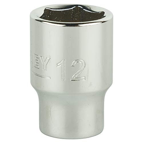Image of STANLEY STMT72883-8B 1 /4-inch 12mm Chrome Vanadium Steel 6 Point Standard Socket (Silver)