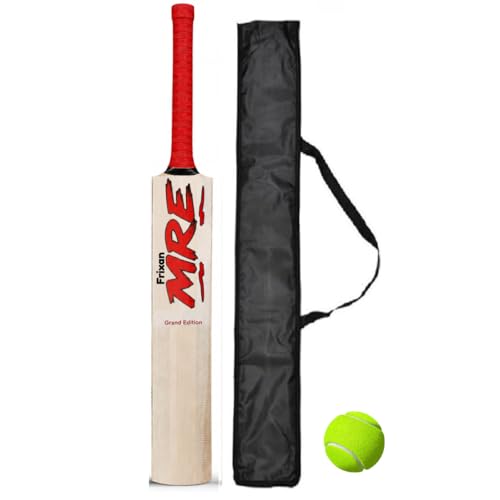 Image of Wooden Cricket Bat for Kids | Popular Willow Size 5 | Perfect for Boys 10-12 Years | Lightweight & Durable Cricket Training Bat with Tennis Ball and bat Cover