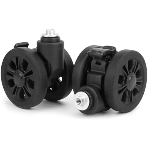 Volein Luggage Replacement Wheels with Brake System, 360 Swivel Wheel Replacement Luggage Travel Suitcase Casters, Suitcase Wheels Replacement with Brake for Suitcase Parts Cover