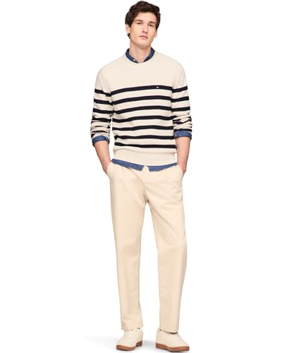 Tommy Hilfiger Men's Waffle Knit Crewneck Sweater Lightweight Pullover, Also Available in Big & Tall4