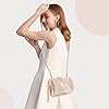 Larcenciel Sac à Main Femme, Pochette de Soirée à Pampilles Métalliques Chic, Élégant Clutches Femme Satin avec Chaîne Amovible pour Ceremonie Mariage Soirées Fete Cocktail Bal,17x10X6.5cm (Champagne) #2