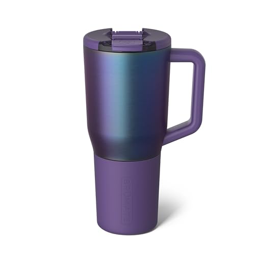 Image of BruMate Muv - 35oz 100% Leak Proof Insulated Coffee Mug with Handle & Lid - Stainless Steel Coffee Travel Mug - Double Walled Coffee Cup (Dark Aura)