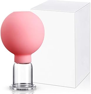 Cupping Cup Set, Glass Face Cupping Cup Silicone Cupping Cups Massage Vacuum Suction Cupping Cups for Body Face Leg Arm Shoulder Muscle (0.80 Inch Inner Diameter h Inner Diameter)