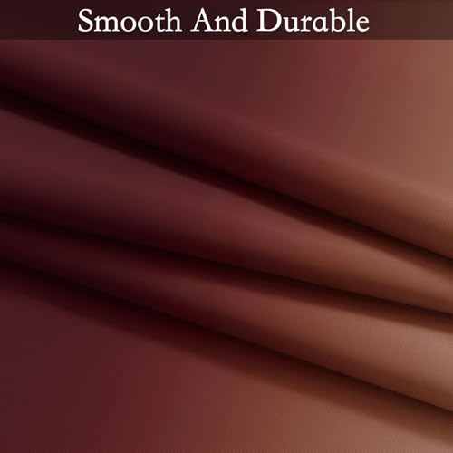 Image of SimpleHome Ombre Curtains Red to Grey White for Living Room 52Wx36L | Room Darkening Curtains for Bedroom,Gradient Light Blocking Curtain,Thermal Insulated Grommet Window Drapes,2 Panels,36 Inch
