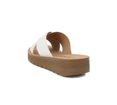Image of Soda LUCY ~ Women Open Toe Flatform Platform Crisscross Band Upper Fashion Slide Sandals