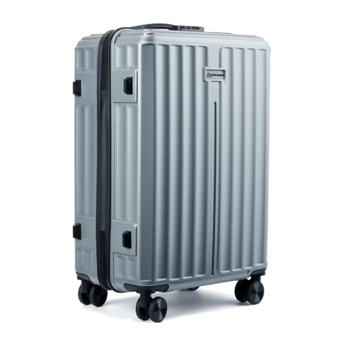 Image of MOVE-MEANT ROAMIFY Medium Cabin Suitcase 66 CM 8 Wheels Number Lock Poly Carbonate Silver Trolley Bag for Men & Women | 360 Degree Wheeling System Luggage | Trolley Bags for Travel