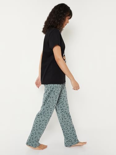 Image of Max Women's Printed Round Neck Half Sleeve Cotton Pyjama Set