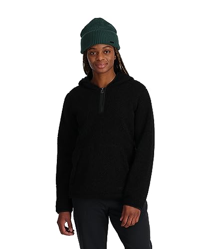 Spyder Womens Cloud Fleece Hoodie Black X-Small at Amazon Women's