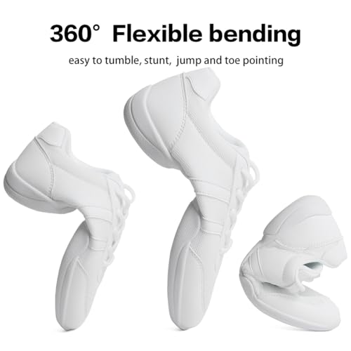 Image of CADIDL Cheer Shoes Women White Cheerleading Dance Shoes
