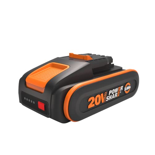 WORX WA3639 PowerShare 20V 2.0Ah Li-ion Battery with Charge Indicator and Overcharge Protection