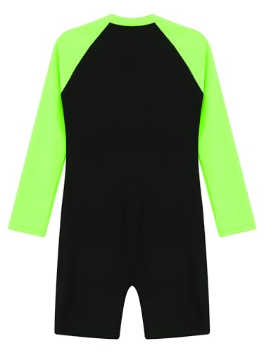 Moily Kids Girls Boys Long Sleeve Rash Guard One Piece Swimsuit Shorty Surfing Wetsuit Swimwear UPF 50+4