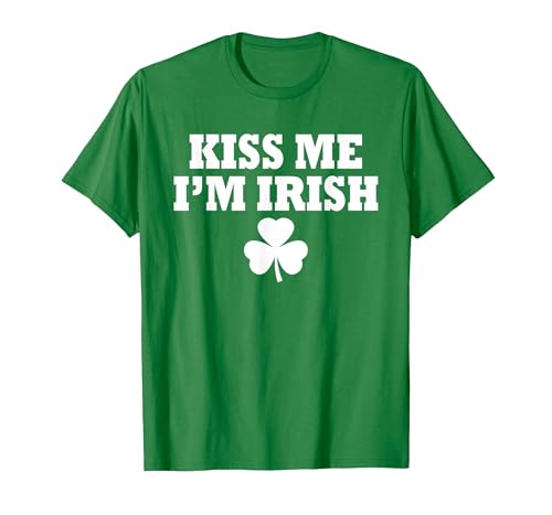 Kiss me I'm Irish T-Shirt, Men, Kelly Green, Medium