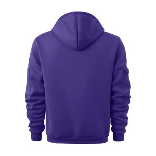 Fall Winter Quarter Zip Hoodie Men Pullover Tactical Sweatshirt Vintage Long Sleeve Casual Hoodies with Pockets