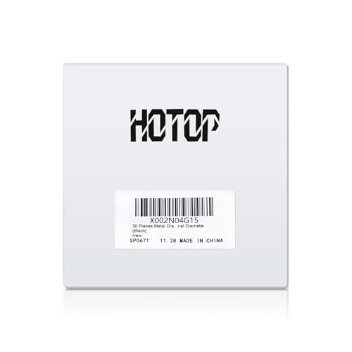 Hotop 30 Pcs Metal Drapery Curtain Rings 0.98/1.26/1.65 inch Interior Diameter and 30 Pcs Hanging Curtain Drapery Pin Hooks for Window Door Shower(Black,32 mm)